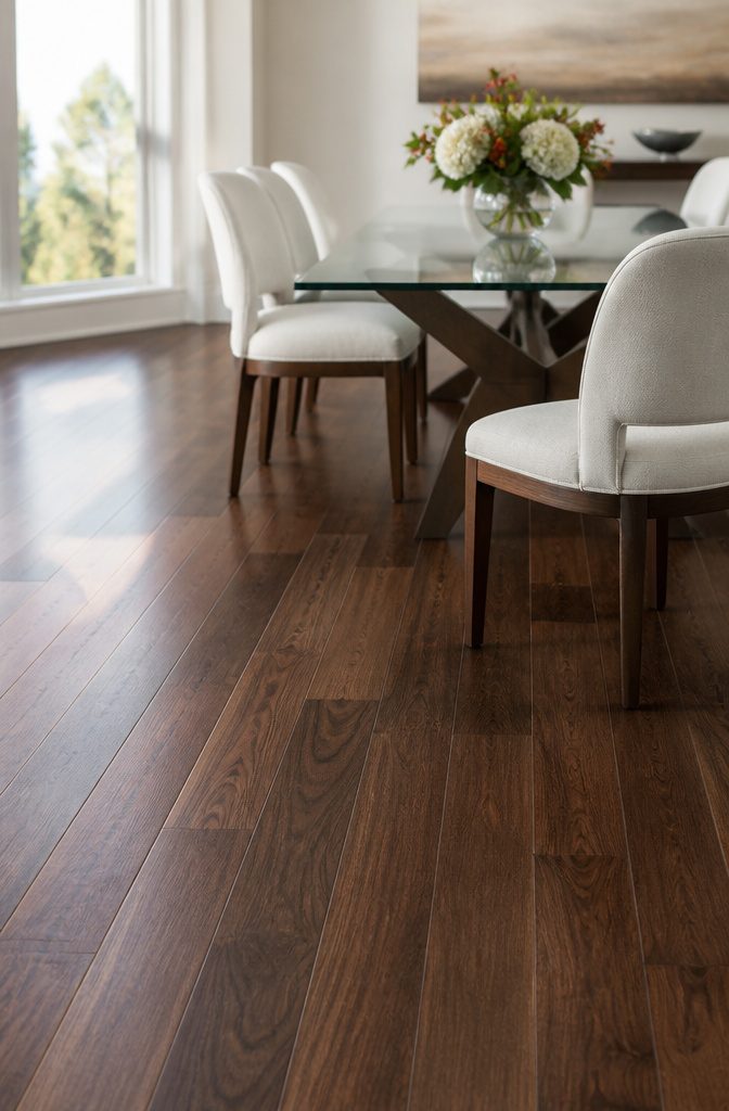 Walnut Parquet Flooring: Solid, Engineered and Pattern Styles 7 Select grade walnut planks with minimal knots and consistent grain.